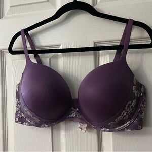 Victoria's Secret Purple Lace Bra with Underwire Support